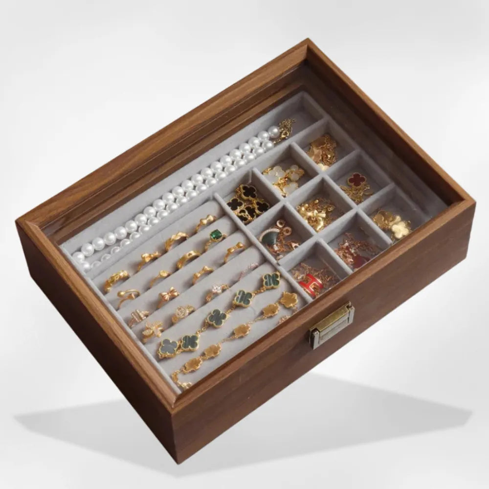 couvercle transparent de boîte à bijoux