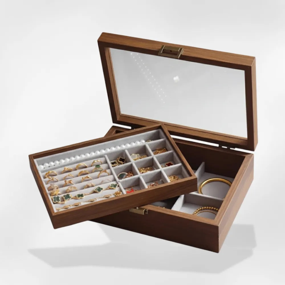 boîte à bijoux en bois clair