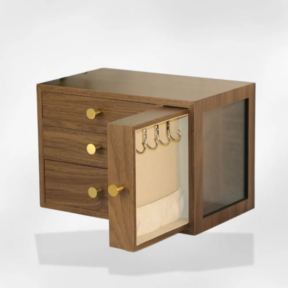 Boîte à bijoux en bois moderne