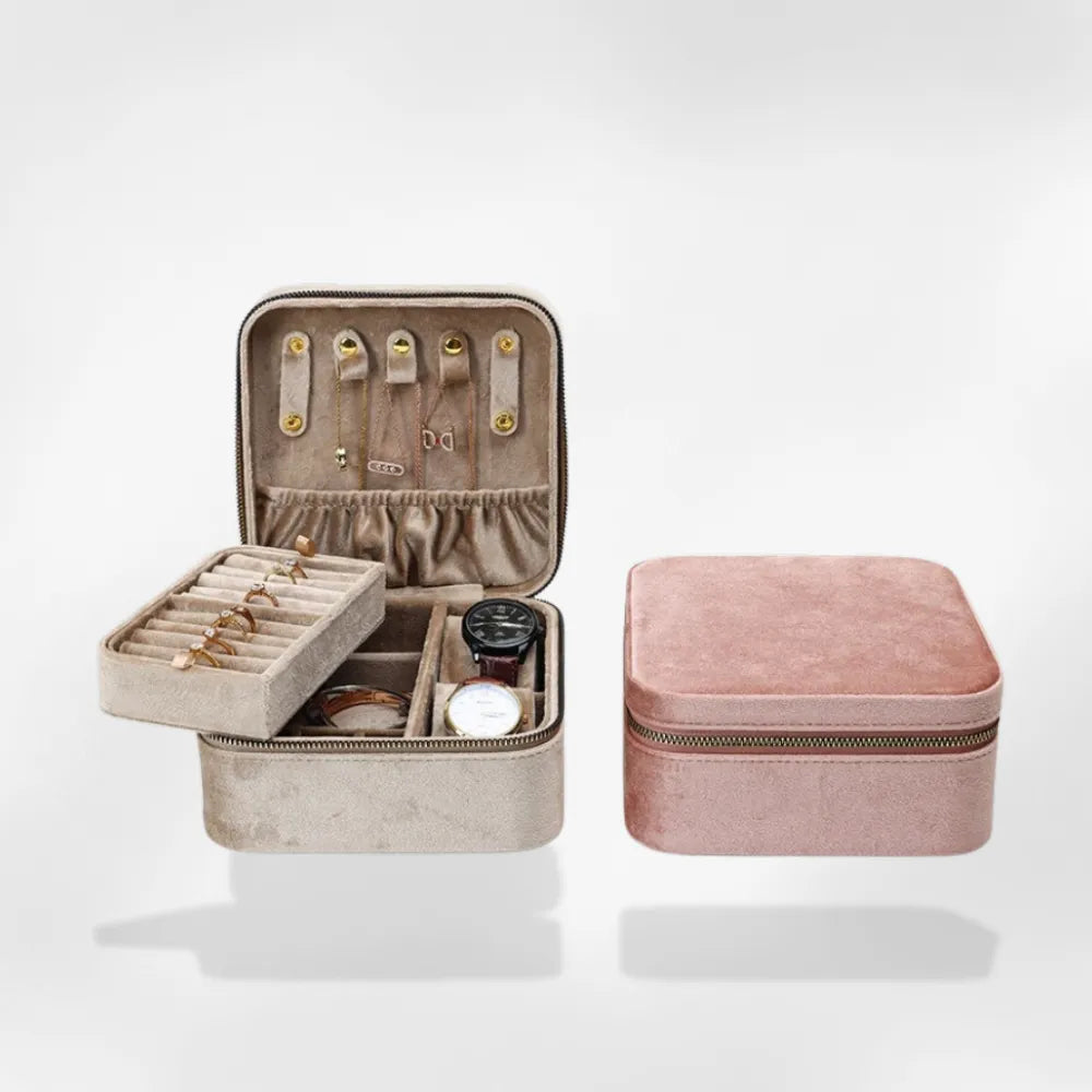 boîte à bijoux en velours