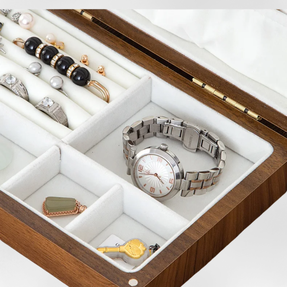 boîte à bijoux élégante en bois