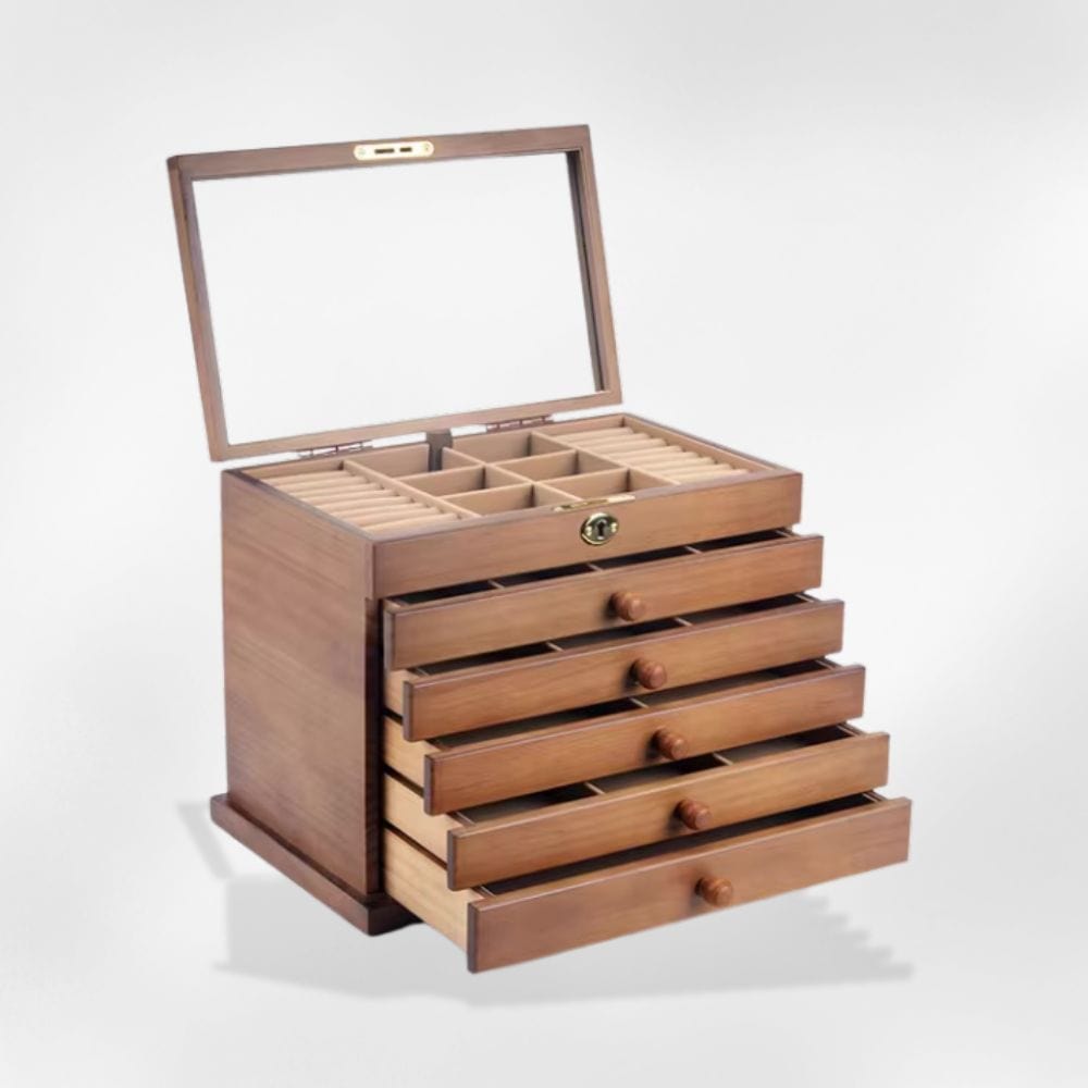 boîte à bijoux en bois