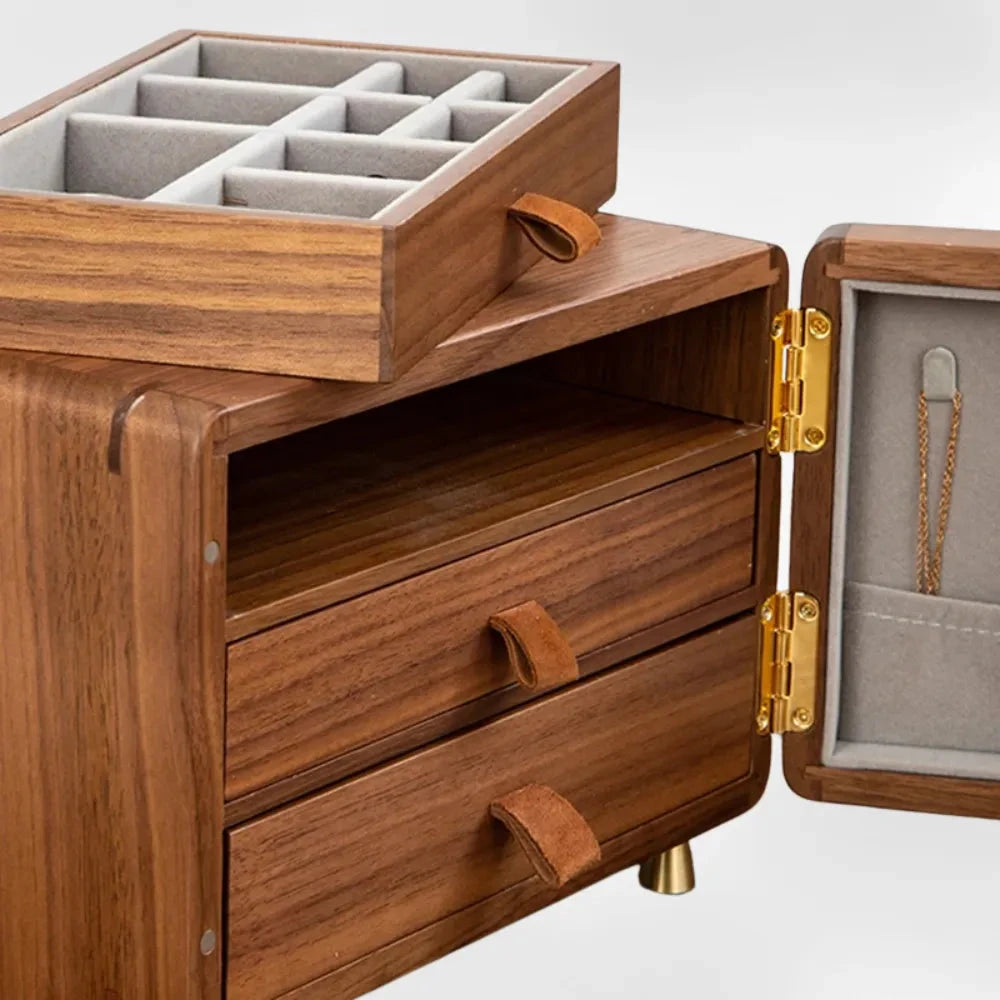 boîte en bois avec tiroirs