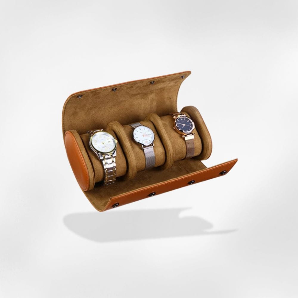 boîte à montre vintage en cuir