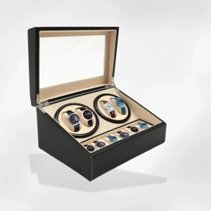 boîte montre cuir luxe