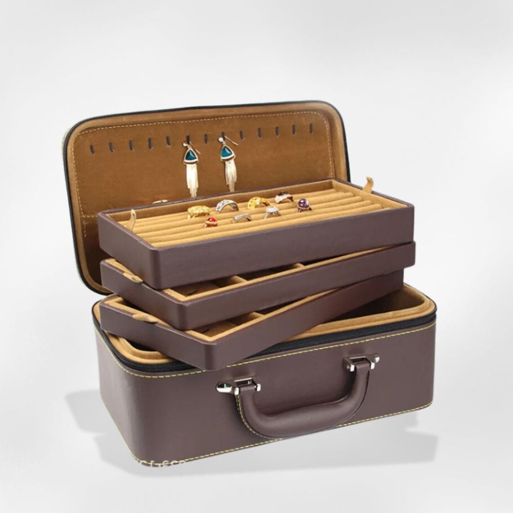 Coffret à bijoux en cuir