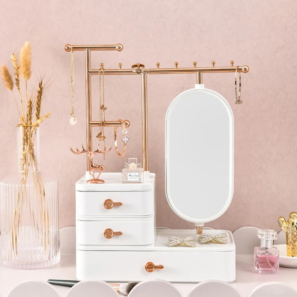 Boîte Organisateur Bijoux détail miroir